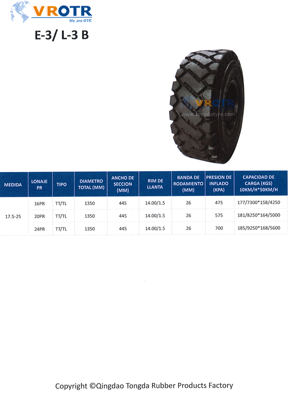 LLANTA VR OTR E-3 / L-3B