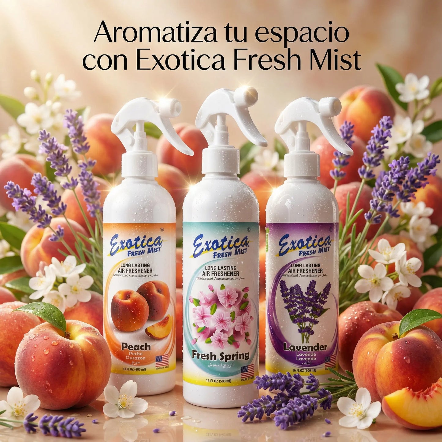 AROMATIZANTE EXOTICA FRESH MIST 16 ONZ SPRAY VARIOS AROMAS
